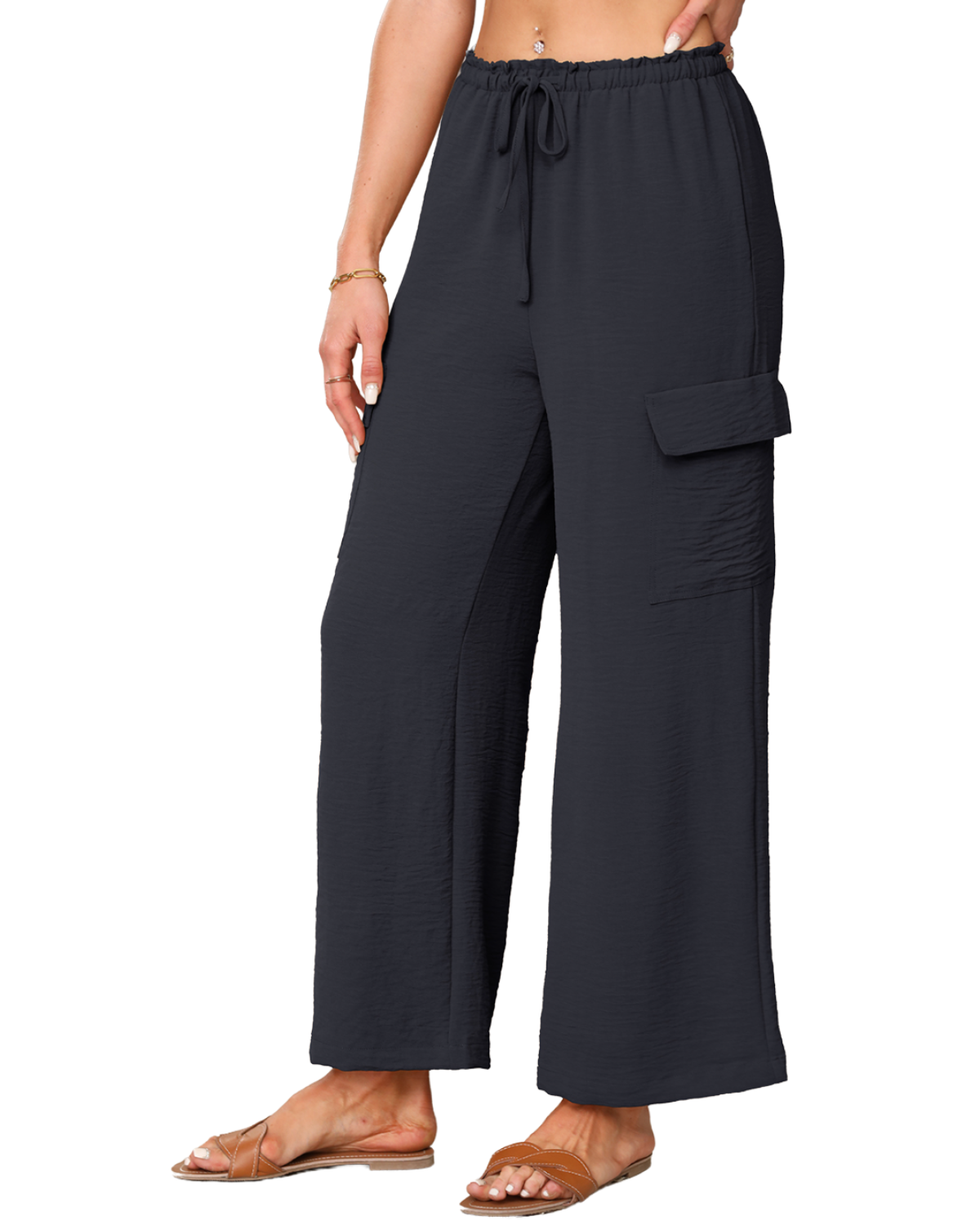 Tidal Drift Women's Beachwear Pants With Drawstring