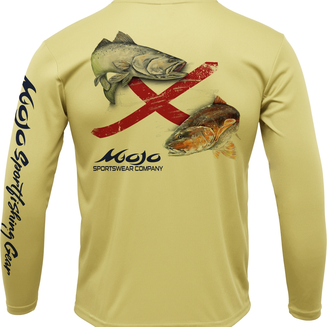Men's SoWAL Sun Jersey Alabama Redfish Flag Long Sleeve