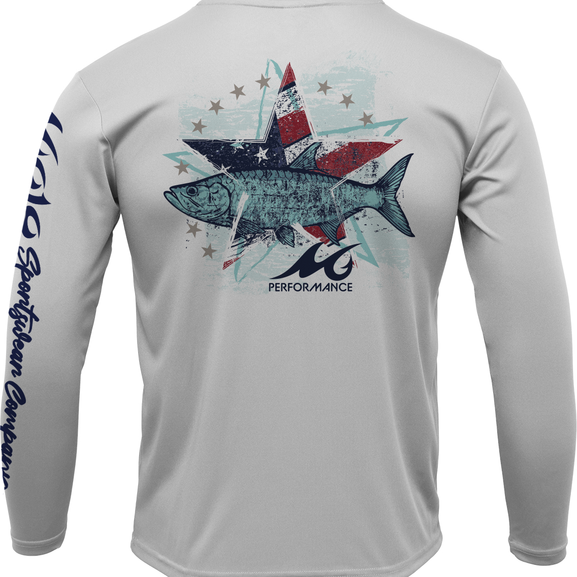 Men's SoWal Sun Jersey Americana Fish Long Sleeve