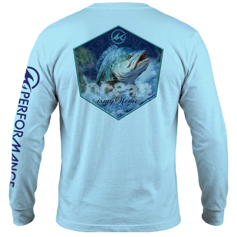 Men's SoWal Sun Jersey Ocean Bass Long Sleeve