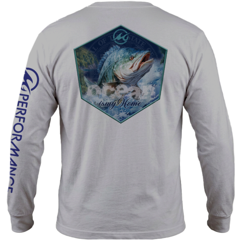 Men's SoWal Sun Jersey Ocean Bass Long Sleeve