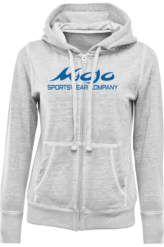 Ladies Vintage Beach Zip Up Hoodie - Mojo Sportswear Company