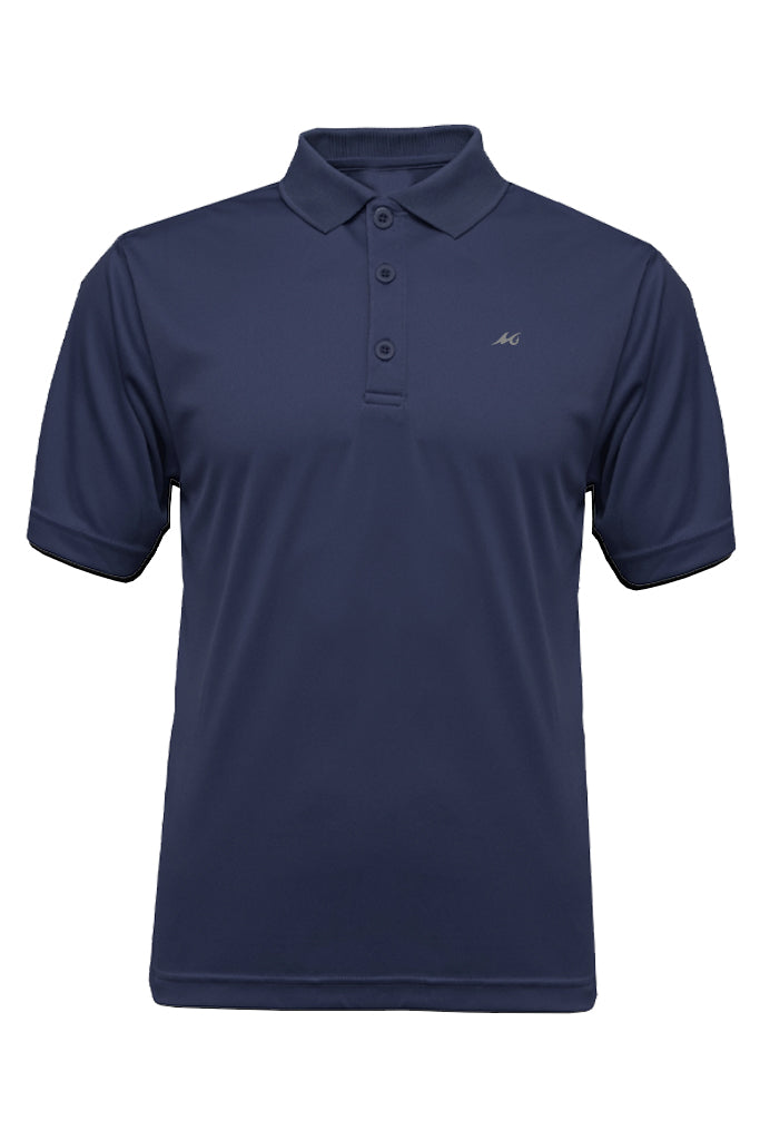 MSC Men's Solid Ribbed Performance Polo - Mojo Sportswear Company