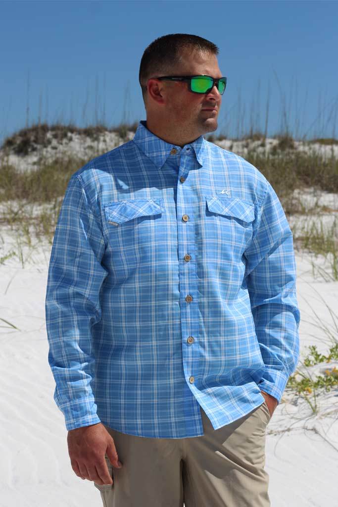 Coastal Plaid Long Sleeve - Mojo Sportswear Company