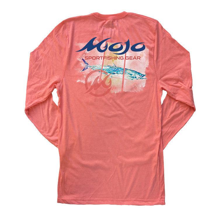 Long Sleeve Long Live The King Performance Fishing T-Shirt - Mojo Sportswear Company
