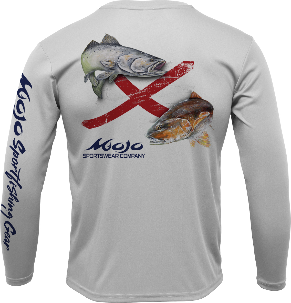 Men's SoWAL Sun Jersey Alabama Redfish Flag Long Sleeve