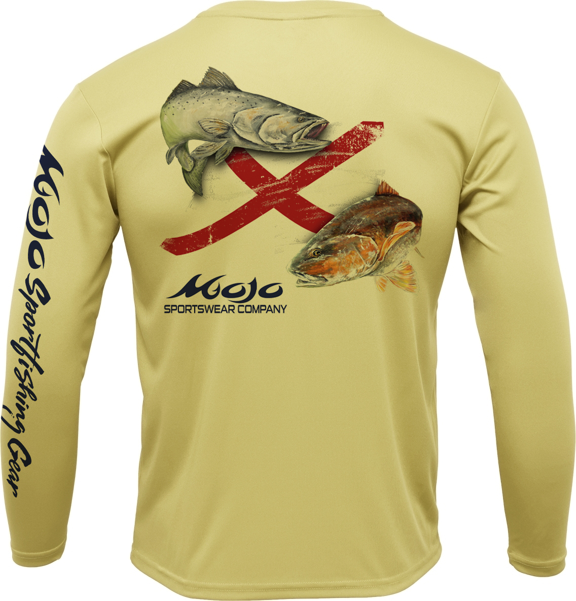 Men's SoWAL Sun Jersey Alabama Redfish Flag Long Sleeve