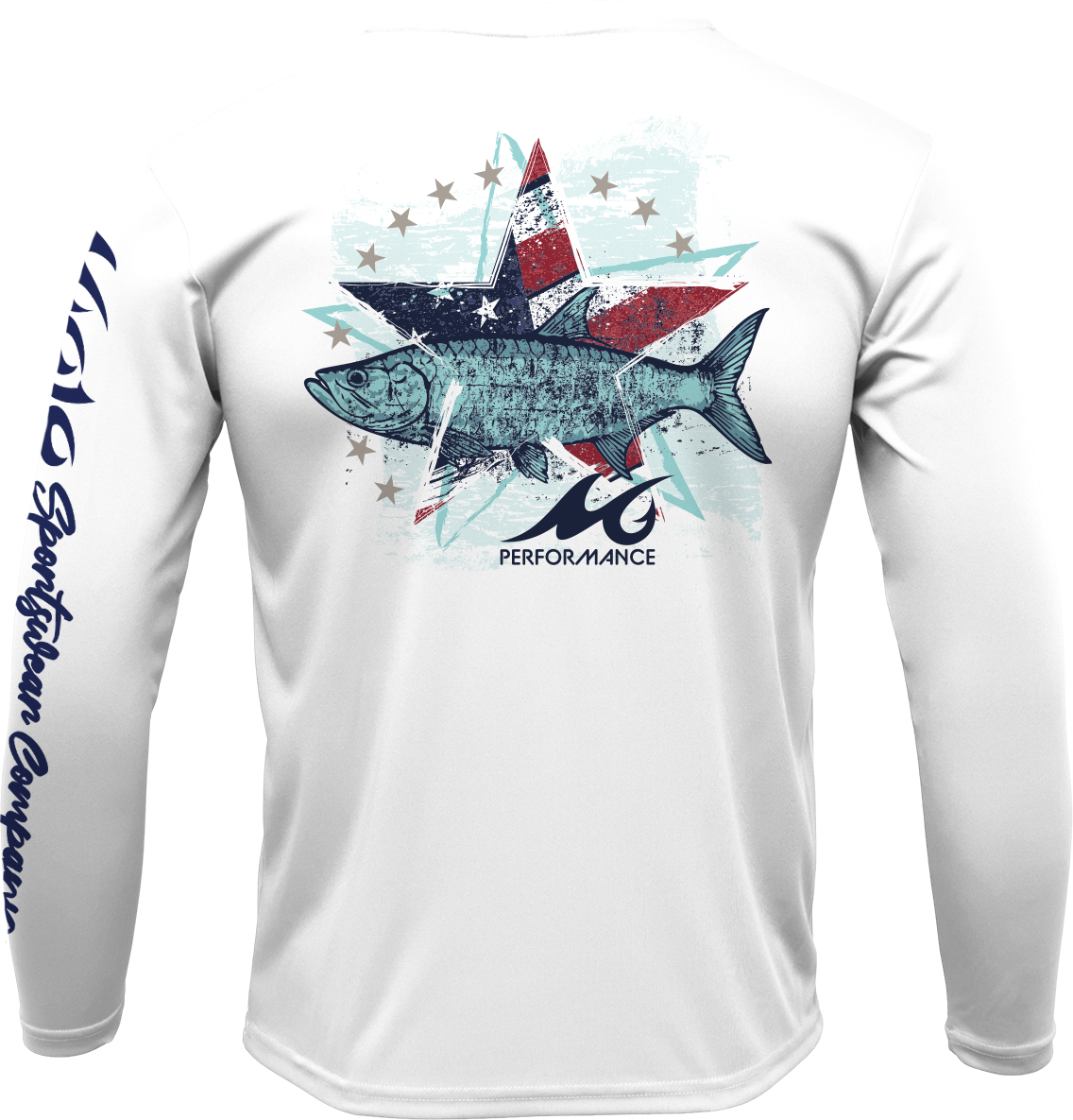 Men's SoWal Sun Jersey Americana Fish Long Sleeve