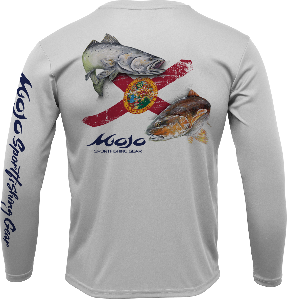 Men's SoWAL Sun Jersey Florida Redfish Flag Long Sleeve