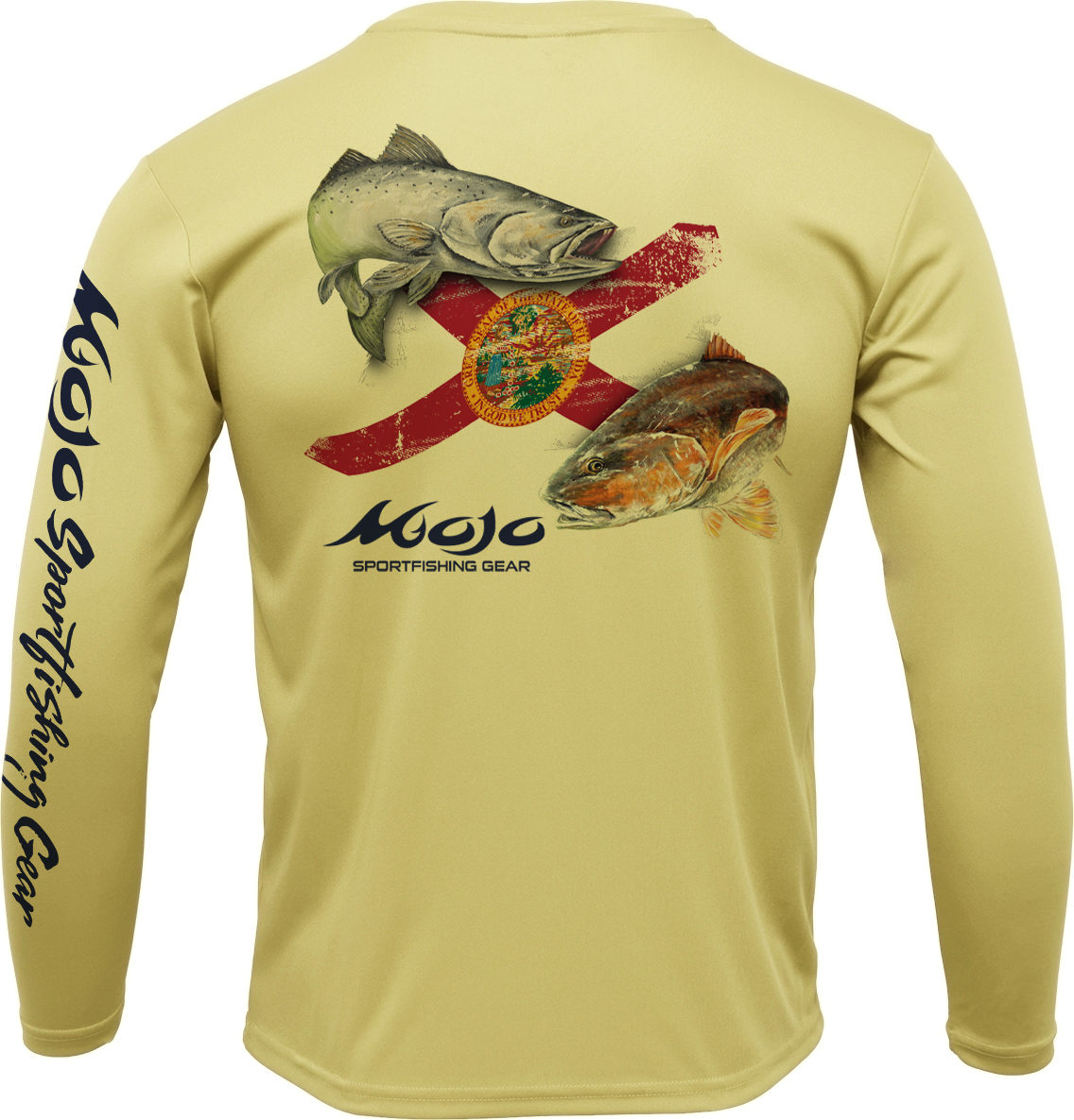 Men's SoWAL Sun Jersey Florida Redfish Flag Long Sleeve
