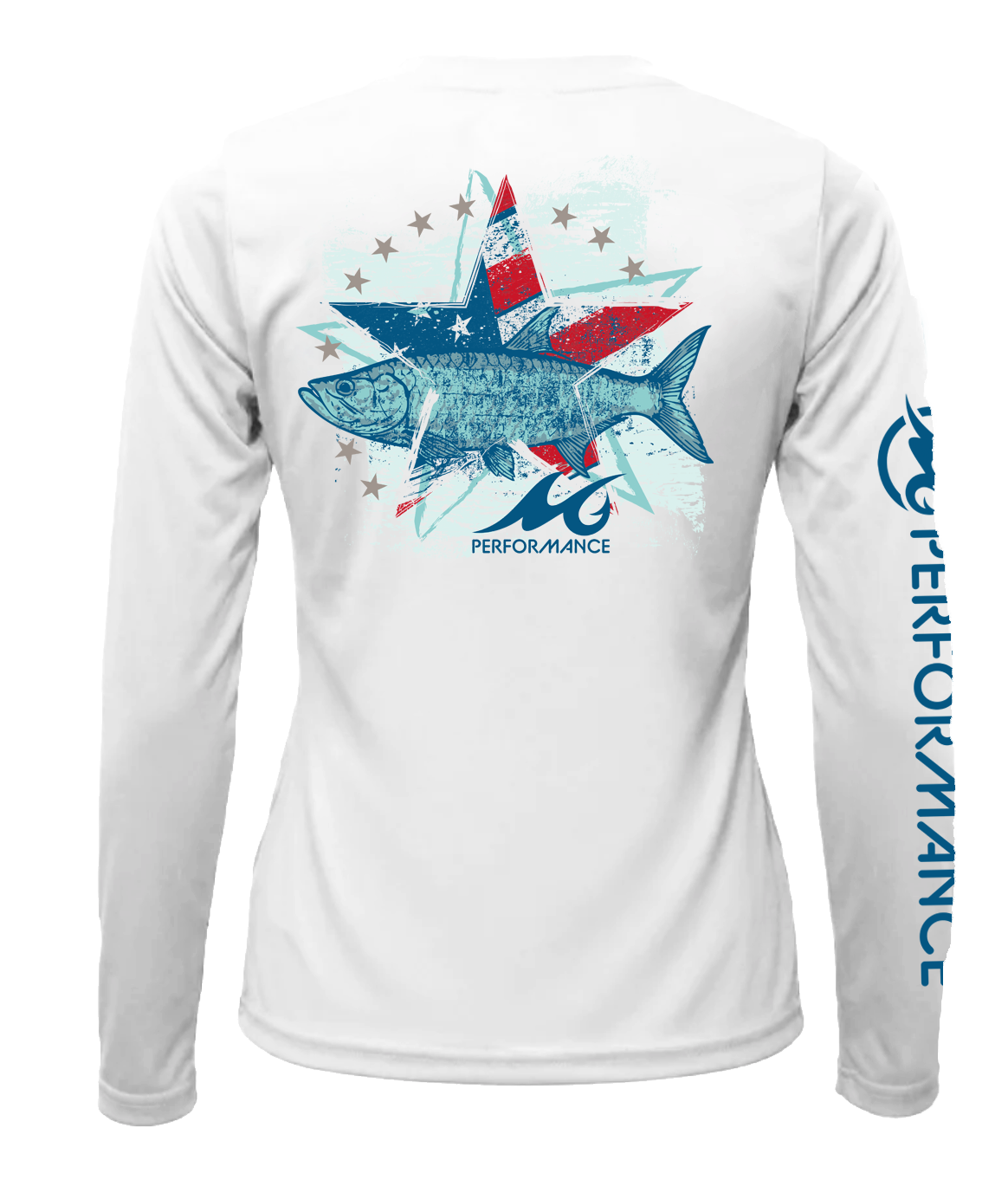 Women's SoWal Sun Jersey Americana Fish Long Sleeve