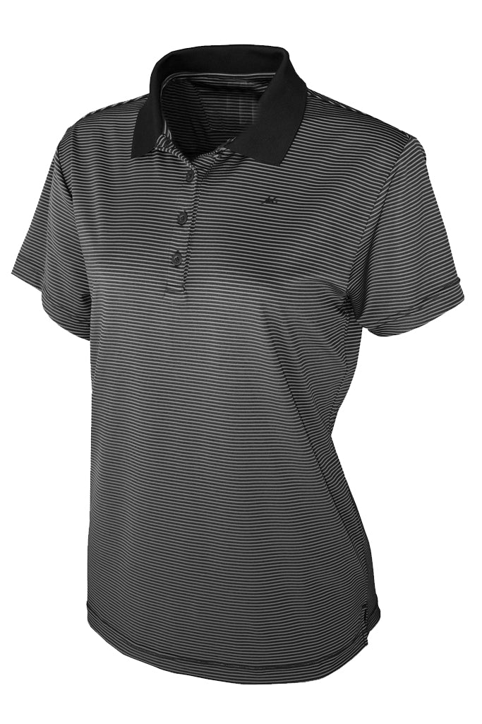 Ladies Micro Striped Performance Polo - Mojo Sportswear Company