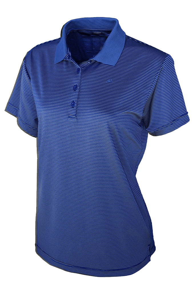 Ladies Micro Striped Performance Polo - Mojo Sportswear Company