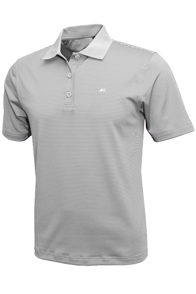 MSC Men's Micro Striped Performance Polo - Mojo Sportswear Company