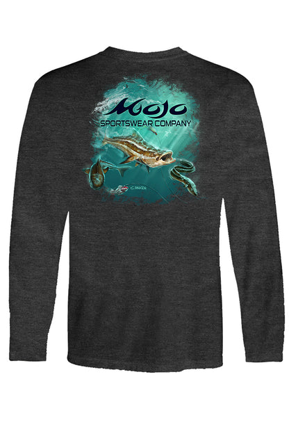 Eel Assault Long Sleeve T-Shirt in Octopus Ink Size: XS