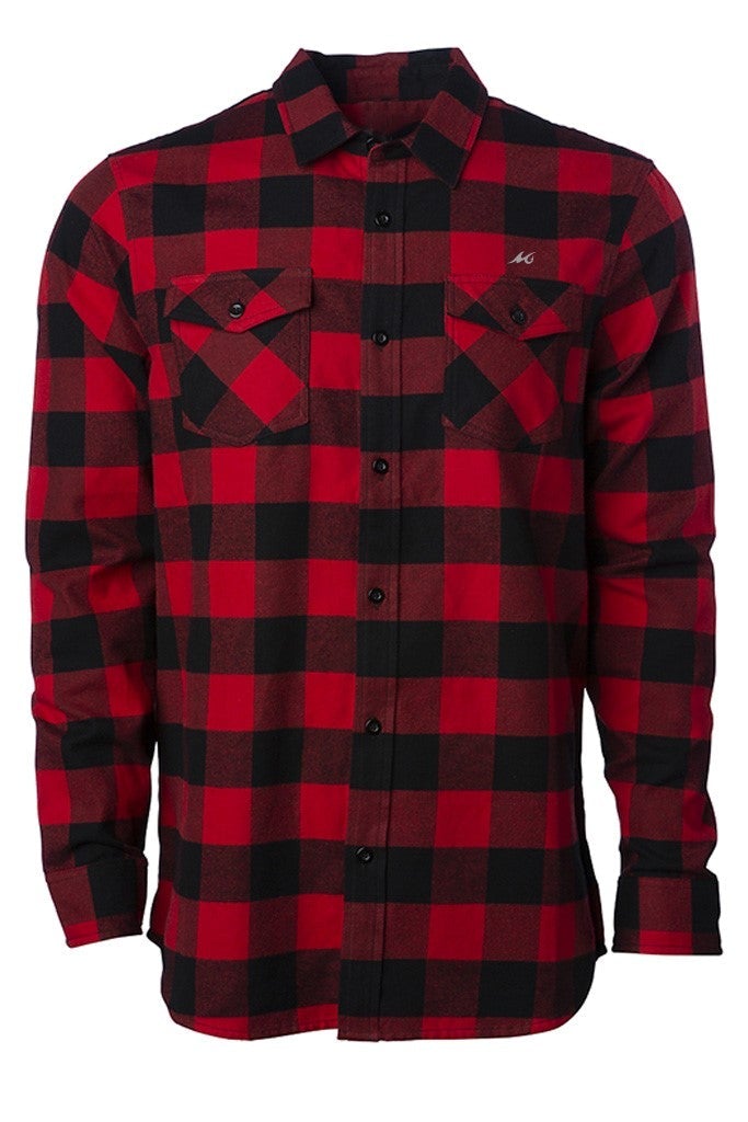 Nicolas Red Buffalo Plaid Flannel Shirt, S - Magnolia Boutique
