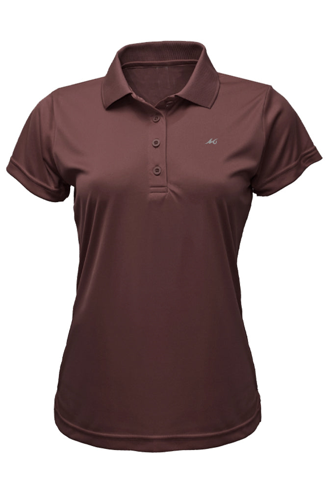 Dark brown on sale womens polo shirt