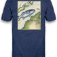 Striper Sea Chart Short Sleeve Pocket Tee - Mojo Sportswear Company