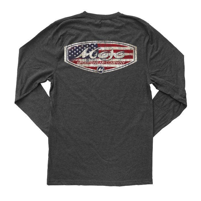 Patriot Crest Long Sleeve T-Shirt - Nautical Navy - S - Mojo Sportswear Company