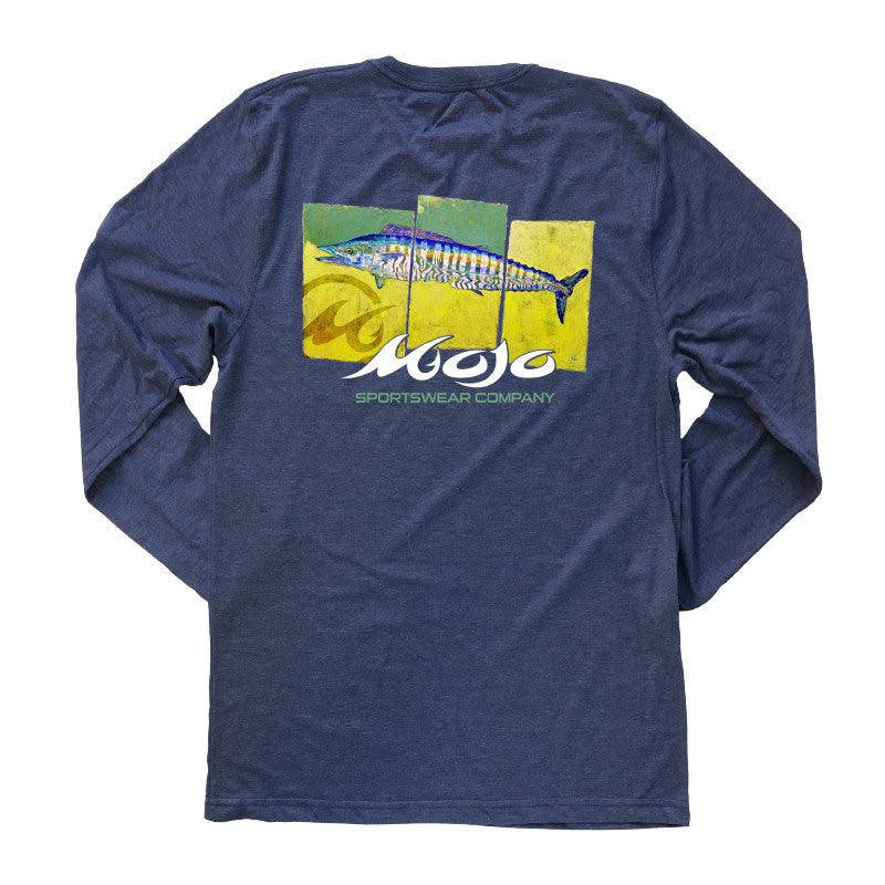 Long Sleeve Wahoo Panels Performance Fishing Shirt - Mojo Sportswear Company